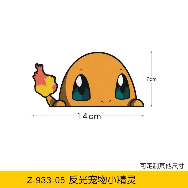 20 Arten Pokemon Autoaufkleber Anime Figur Pikachu Gengar Eevee Charmander Niedliche Cartoon-Puppe Kreative Aufkleber Geburtstagsgeschenke