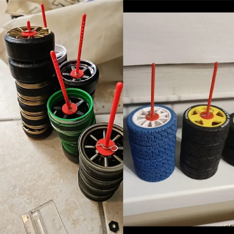 1/8 & 1/10 RC 자동차 플라스틱 타이어 휠 홀더 5pcs 취미 모델 액세서리 타이어를 편리하게 수집