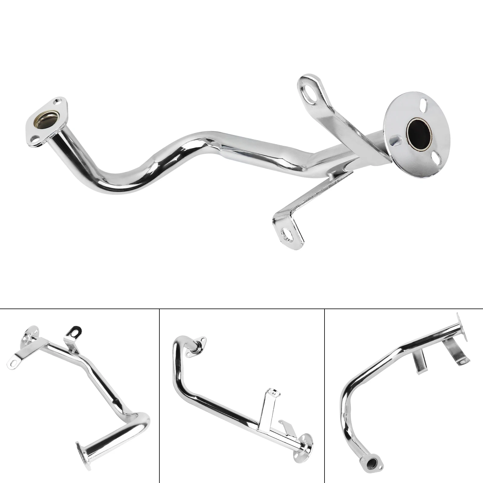 Motorcycle Exhaust Muffler Scooter Performance Exhaust Stainless Pipe For GY6 50CC 80CC 100CC Scooter QMB139