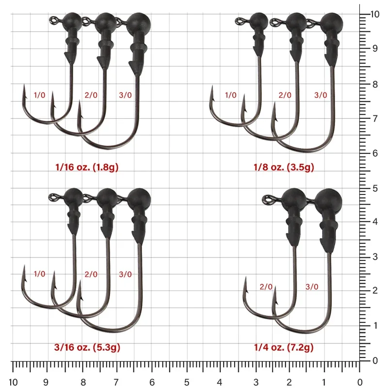 Mosodo 텅스텐 낚시 후크 루어 지그 헤드 후크 1.8g 3.5g 5.3g 7.2g 텅스텐 크랭크 후크 파이크 배스 스윔베이트 낚시 후크 액세서리