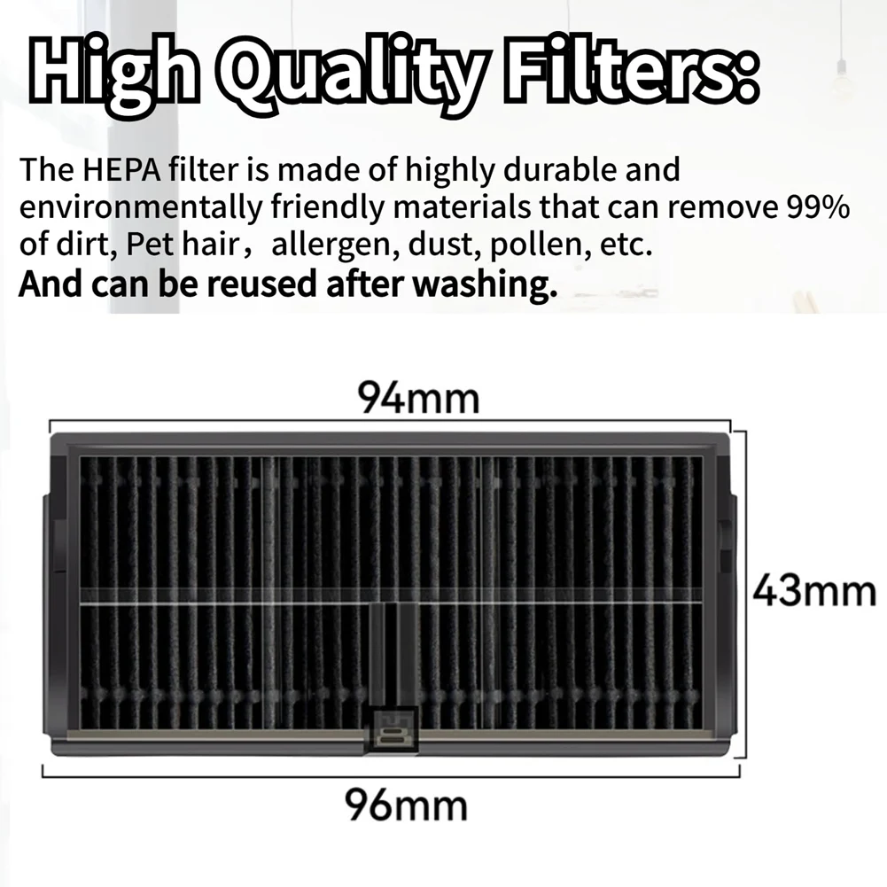 

ABFI For Dreame L10s Pro Ultra Heat Robot Vacuum Cleaner Main Side Brush Hepa Filter Mop Cloth Dust Bags Parts