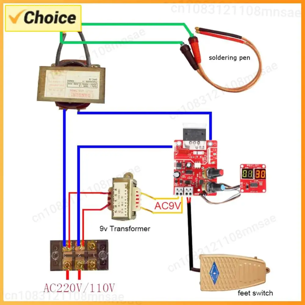 Spot Welder Controller Adjustable Time Current Spot Welder Control Board Digital Display Portable DIY Battery Accessories