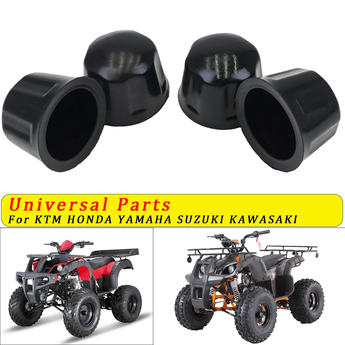 For 50cc 70cc 110cc 125cc Quad Bike ATV Go Kart Dust Protector Accessories 4 Pcs/lot ATV Rubber Dust Nuts Covers Dust Protector