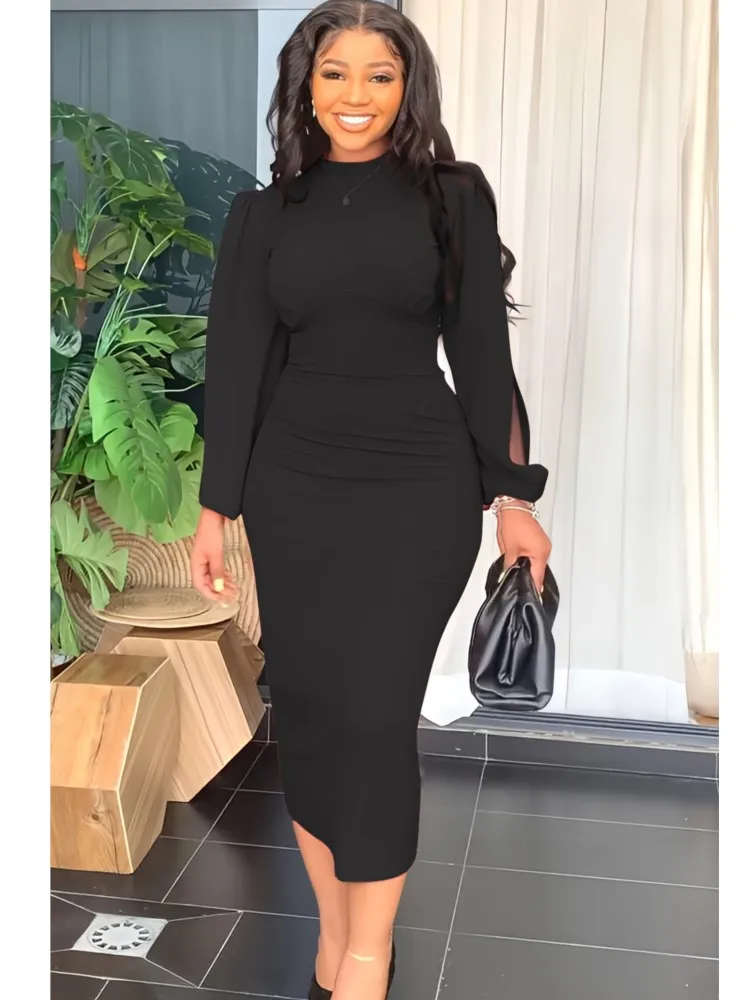 are bodycon dresses inappropriate Missord Cutout Sexy Bodycon Long Sleeve Party Dress MSD1255 Online Sale –  MISS ORD main image 0