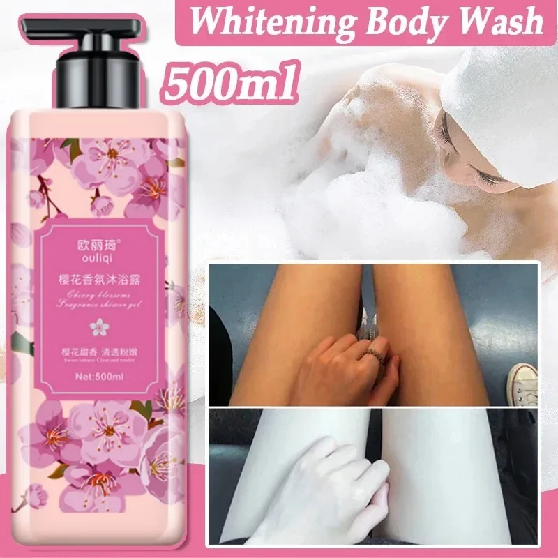 Niacinamide Sakura-geur Body Wash maakt de doffe huid op, verwijdert melanine, verheldert de huid en laat de geur voor een lange tijd