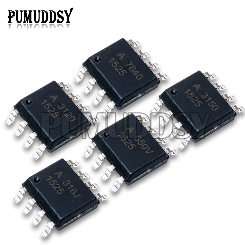 10pcs HCPL3120 HCPL-3120 SOP A3120 SOP-8 FOD3120 HCPL-316J HCPL-T350V T350 HCPL3150 HCPL-3150 A316J A788J