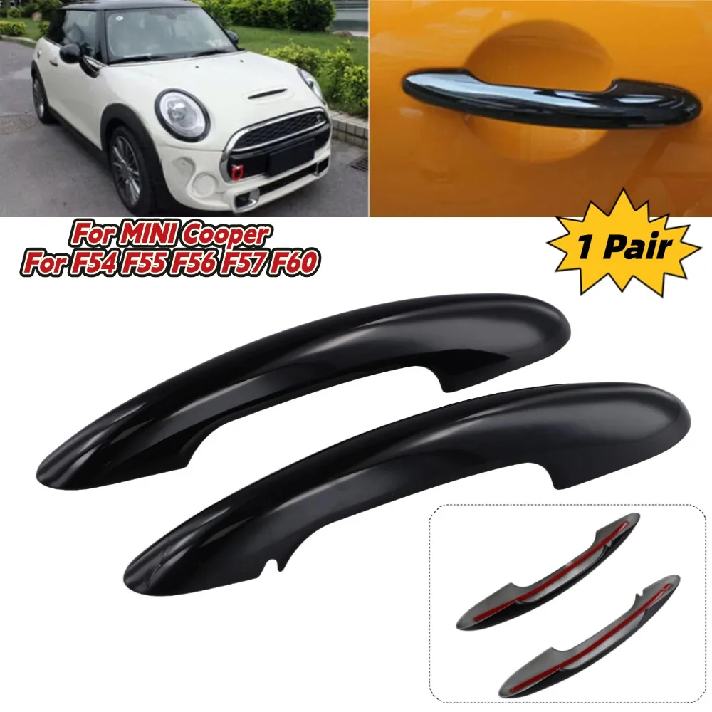 Glossy Black Door Handle Cover Trim For MINI For Cooper F54 F55