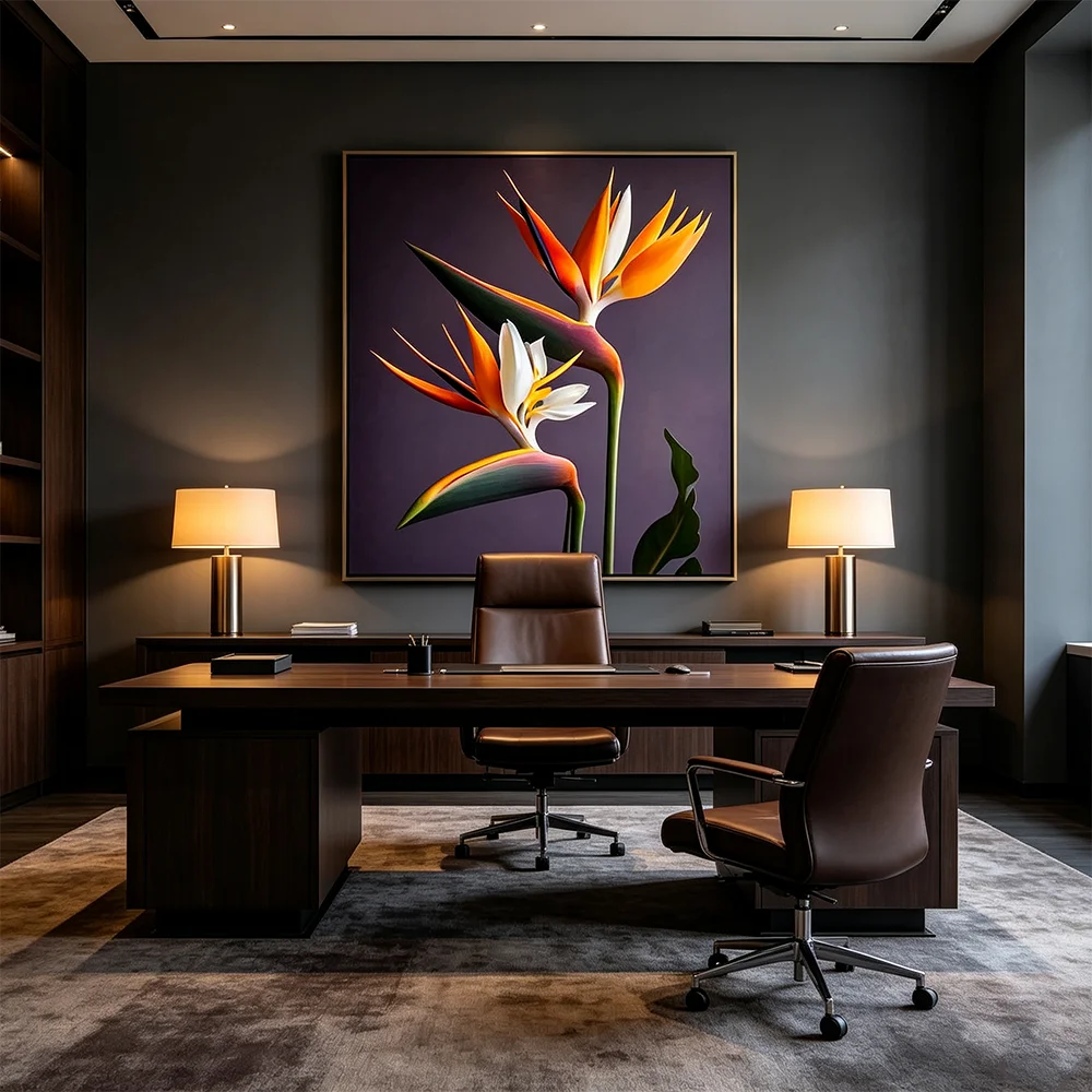 Bird Paradise Strelitzia - Art Poster Print Strelitzia Reginae Flower
