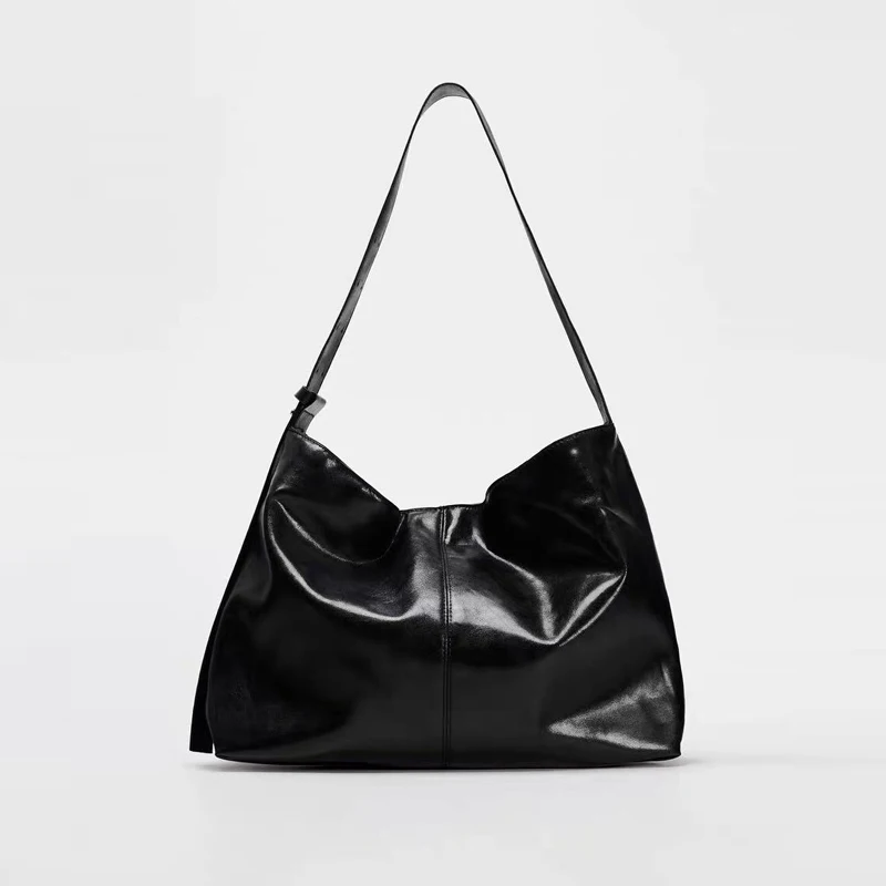 

Fashion Large Capacity Tote Bag Designer Women Shoulder Crossbody Bags Luxury Pu Leather Simple Big Bucket Shopping Bag 2024
