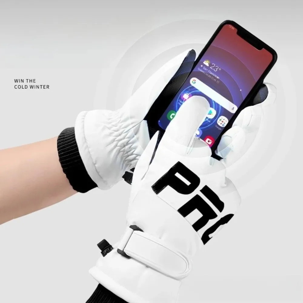 Unisex Windproof Ski Gloves Waterproof Cold-Proof Touch Screen Gloves Light Duty Thermal Cycling Gloves Winter Outdoor Sports