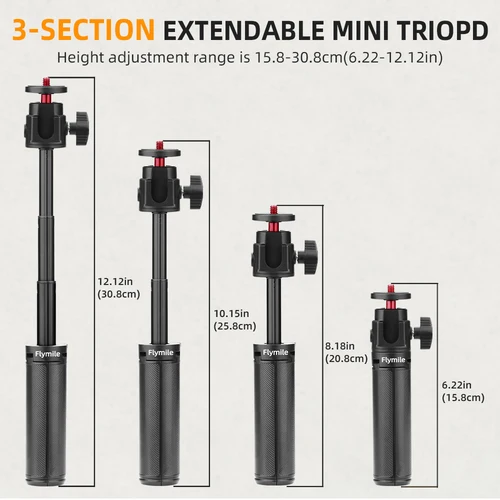Imagen 2 del producto Trípode extensible para cámara Flymile para DJI OSMO NANO, palo de Selfie portátil, mango, trípode para cámara web de escritorio con tornillo de 1/4""