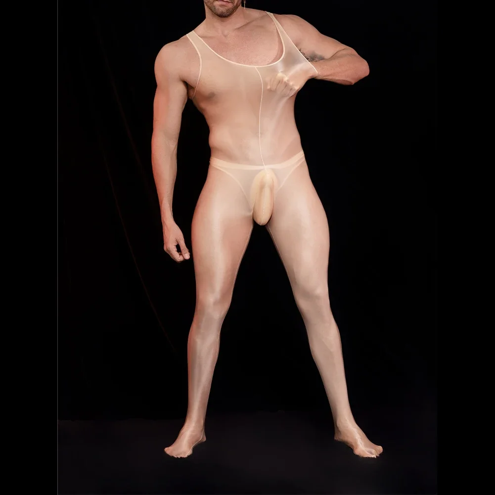 

Male Sexy Lingerie Mens Bodysuit Slim Solid Underwear Body Stocking Elastic Jumpsuit Leotard Medium Strecth Fashion