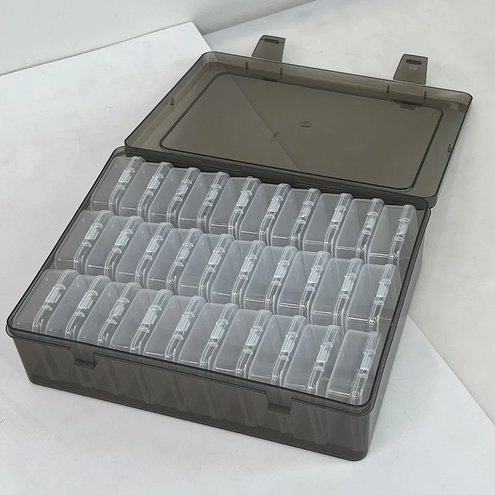 Transparent Storage Organizer Box, Dustproof Plastic Container with Lidded Mini Boxes for Beads, Jewelry & DIY Craft Accessories