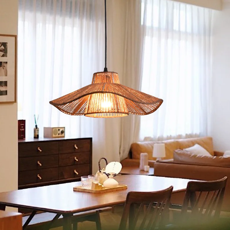 

Japanese Wabi-Sabi & Chinese Zen Pendant - Mid-Century Retro Chandelier for Tea Room, Dining, Lodge & Bedroom Ambiance