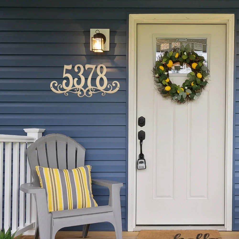 

Custom Metal Name Sign Personalized Name Plaque for Front Porch Wall Decoration Housewarming Gift Garden