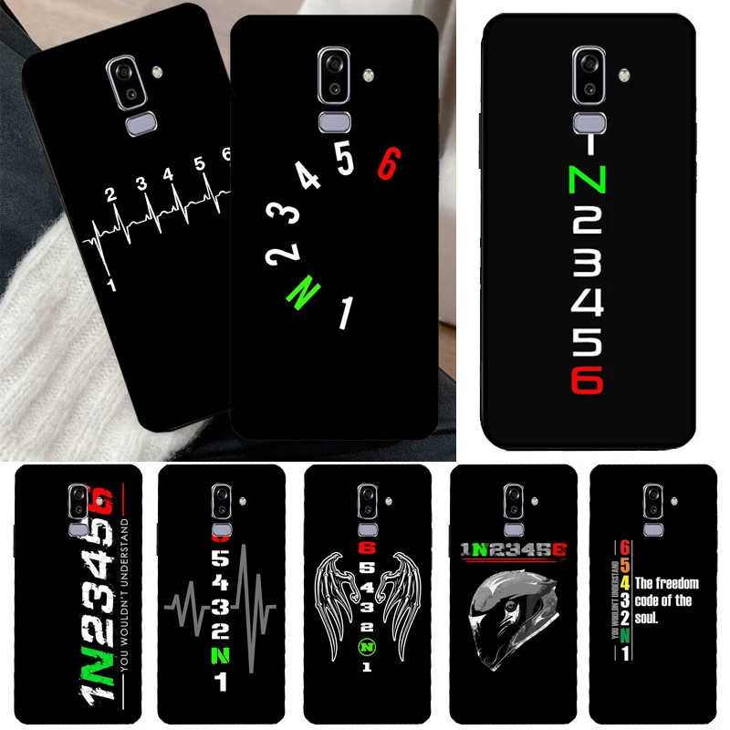 1N23456 Motorcycle Cover For Samsung Galaxy J8 A6 A7 A8 A9 2018 J4 J6 Plus J3 J5 J7 2016 A3 A5 2017 Back Case