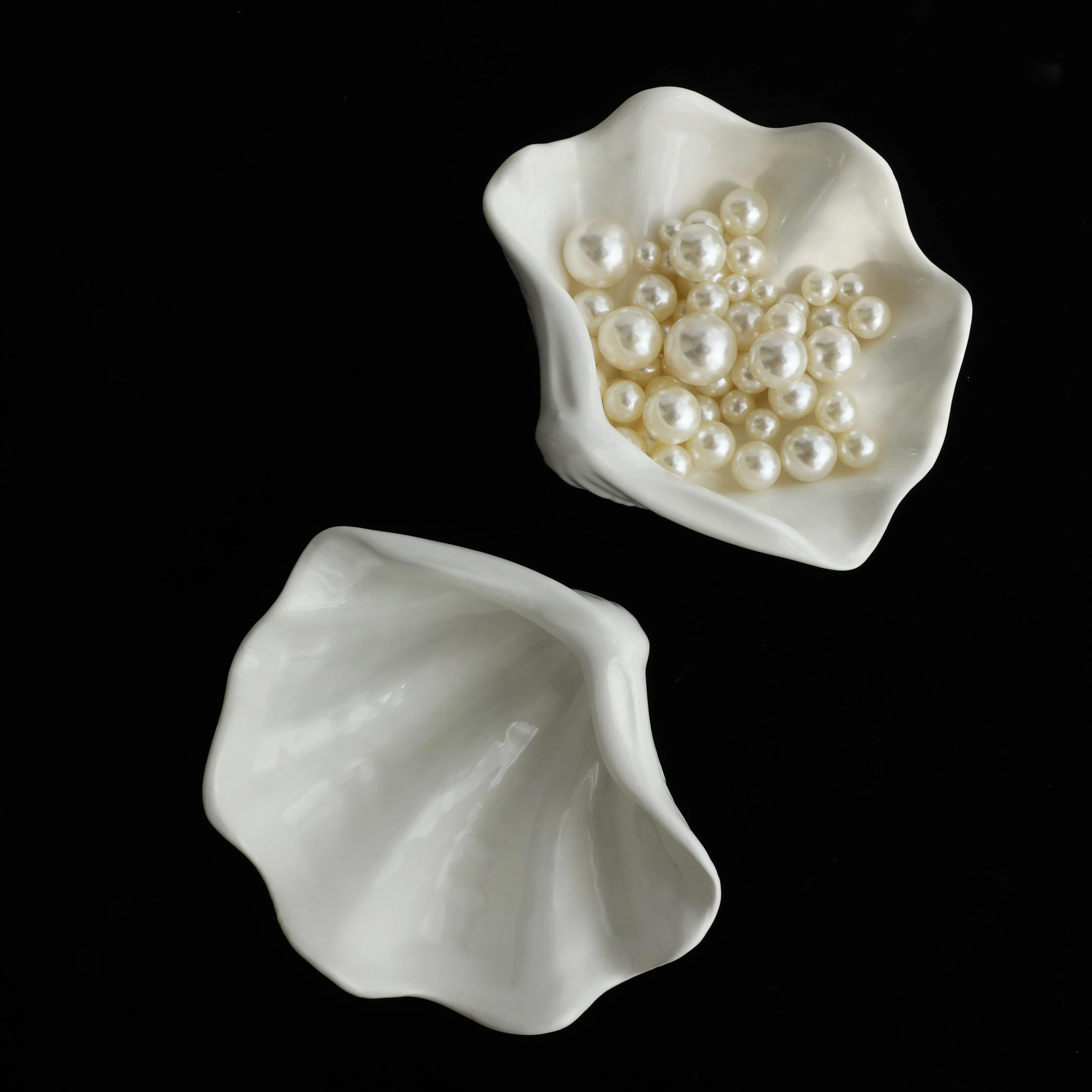 Medieval Ceramic  Shell Storage Tray Jewelry Ceramic Jewelry Storage Tray Jewelry Earrings Display Desktop Ornaments Gifts for F