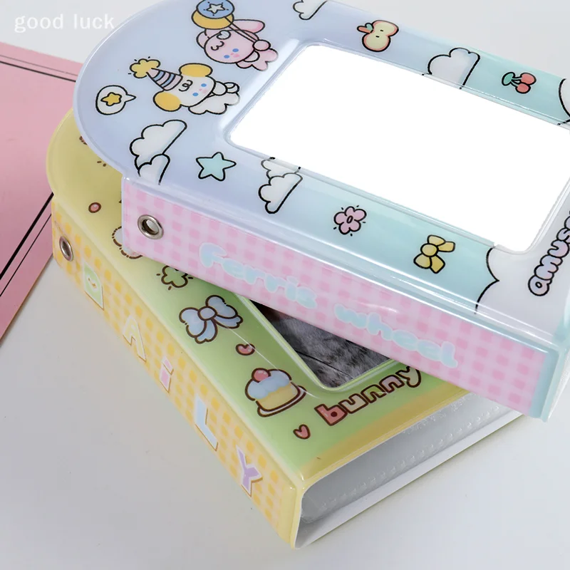 Śliczny album fotograficzny 3-calowy uchwyt na karty fotograficzne Idol Card Binder Collection Book 32 Pocket Book Album Photocard Storage Case