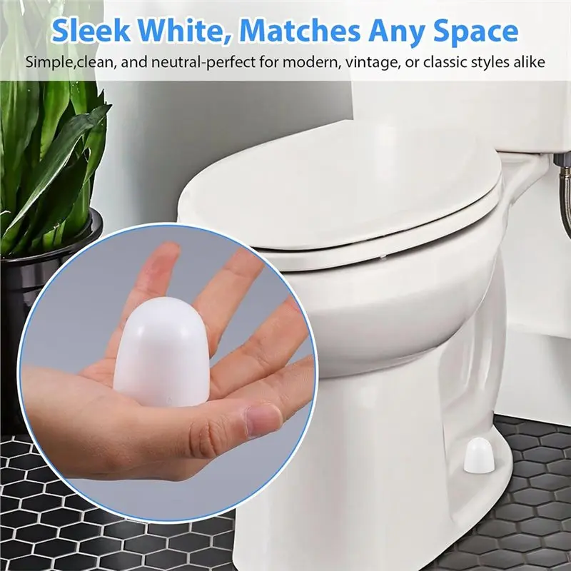 B08B-Universal Toilet Bolt Caps 100Pcs Plastic Push-On Screw Cover Caps With Extra Washers For Easy Installation Screwcover