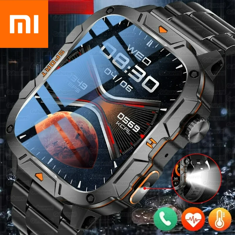 

Xiaomi Военные Новые Смарт-часы Мужчины 1,96 "АМОЛЬНЫЙ Экран 5ATM Водонепроницаемый Спортивный Фитнес-Трекер BT Call Smartwatch