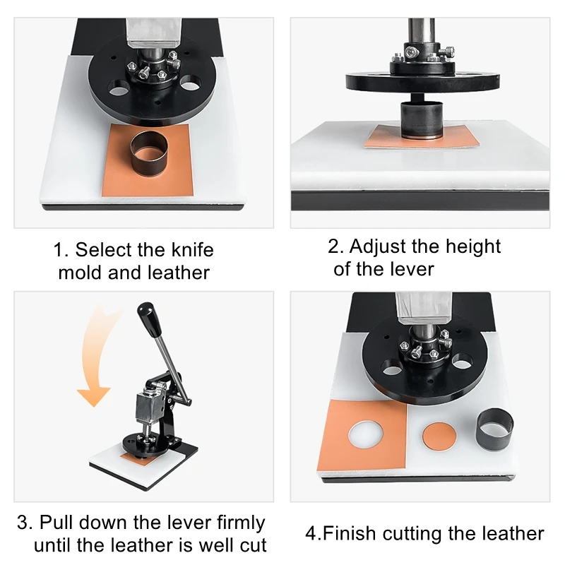 

Manual die cutting machine, die mold punching machine, small manual leather fabric sample cutting and punching machine