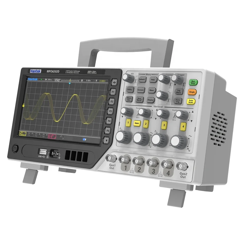 DPO6084B/6204B/6104C/MPO6204D Hantek 4 Channel Digital Storage Oscilloscope 6104B