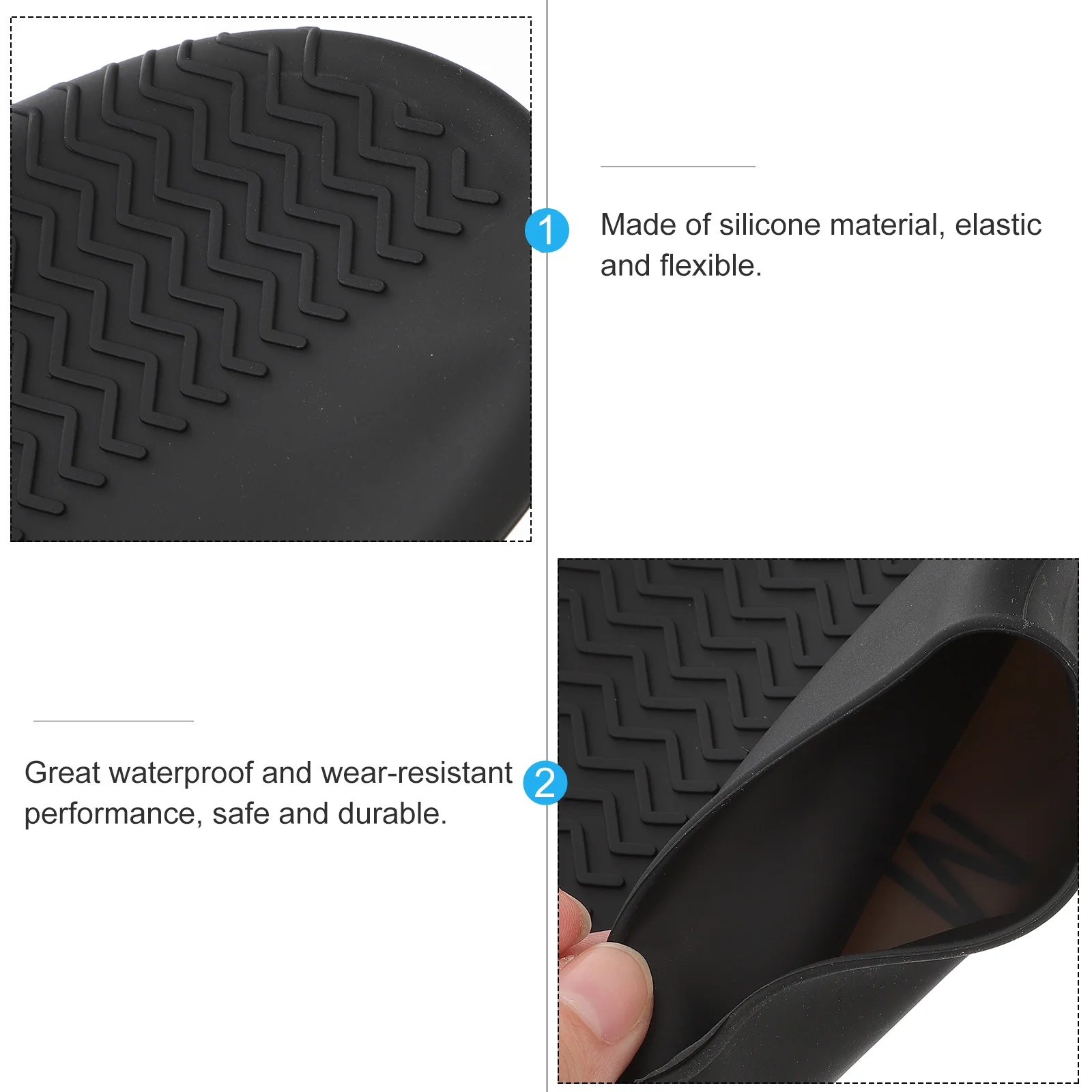 

Waterproof Shoe Cover Rain Covers Reusable Shoes Black Boots Outdoor Protector Protectors Women's for
