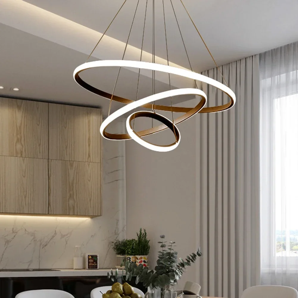 Imagem -03 - Led Pendant Chandelier High Brightness Decor Pendurado Lâmpada Simples Ornamento Moderno Sala de Estar Sala de Jantar Quarto Ajustável