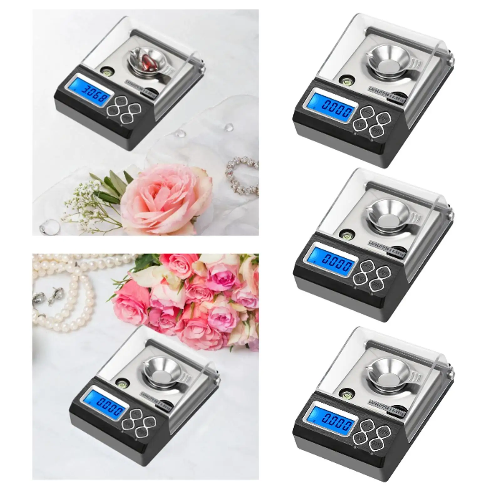 Digital Jewelry Scale Weighing Gems Scale Equipment Multifunction High Precision Scale Tools for Reloading Kitchen Home