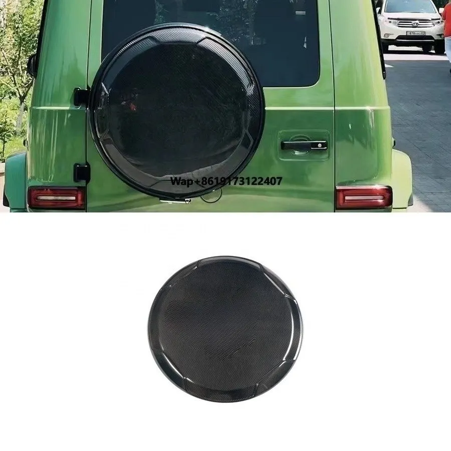 

Dry Carbon Fiber G Class Tire Cove With Shark Logo for Class W464 W463 Rear Spare Tyre Cover Car Parts