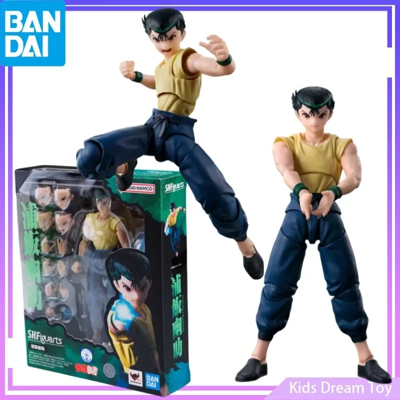 Bandai in Stock Original S.H.Figuarts YuYu Hakusho Anime Figures Yusuke Urameshi Action Figures Toys Collectible Model Kids