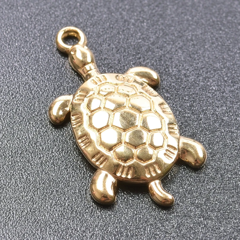 5pcs Charms Tortoise Sea Turtle Pendant For Jewelry Making Supplies Stainless Steel Marine Animals Charms DIY Accessories Bulk