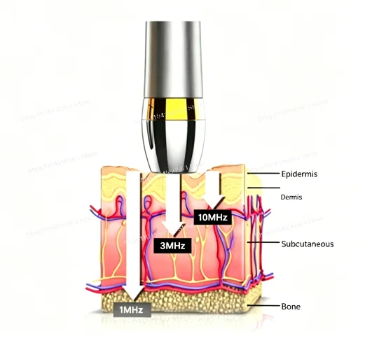Portable Ultrasonic Facial Device 3MHz/10MHz – Skin Tightening & Anti-Aging Beauty Machine, ODM Factory Custom