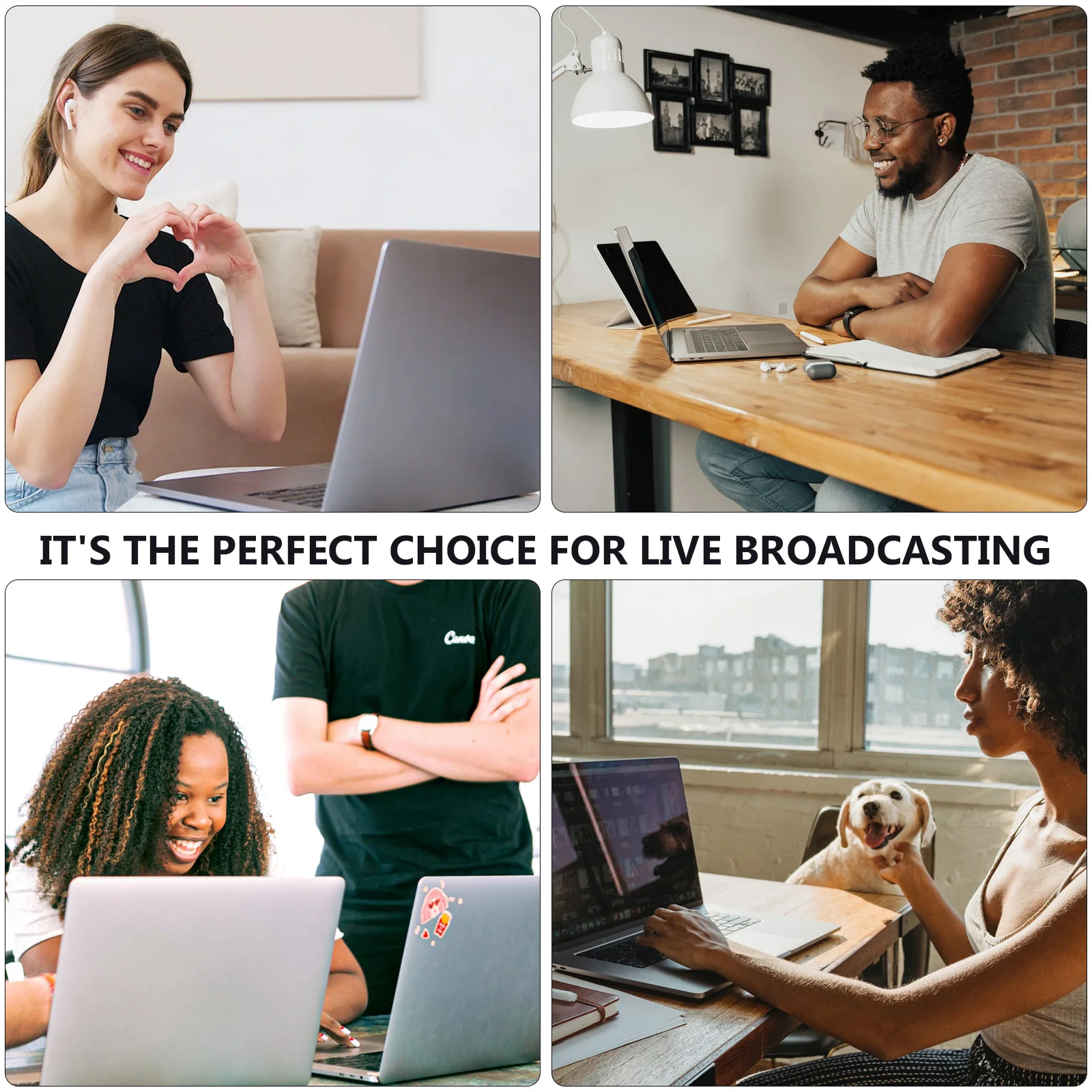 

1Set Hd Webcam Auto Focusing Computer Camera 360 Degree Rotation Microphone for Video Conference Streaming Webcam