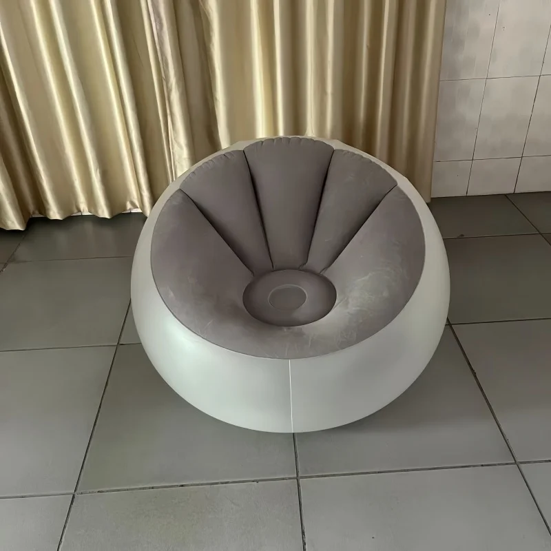 Luminous Inflatable Sofa  PVC Lazy Transparent Portable Inflatable LED Bean Bag Sofa, Single Person Household Plush Sofa Chair image 5