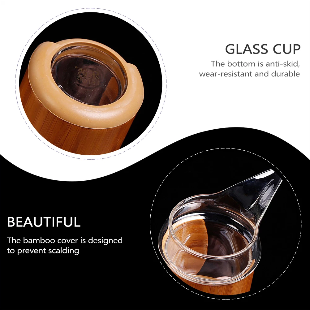 

Bamboo Glass Tea Cup Divider Container Chinese Cups Heat resistant Teapot Multi use Dispenser Teaware Exquisite Shape Fine