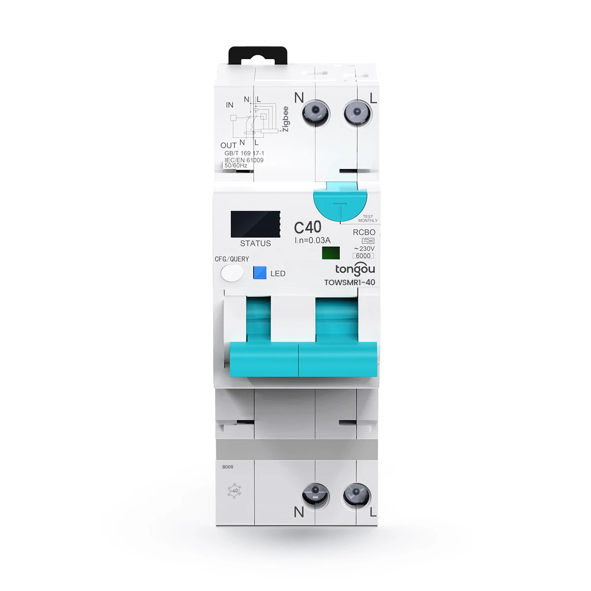 Smart Home Kits API Type RCBO Circuit Breaker with 100ma and 20A ZIGBEE Remote Control 10ka Breaking Capacity