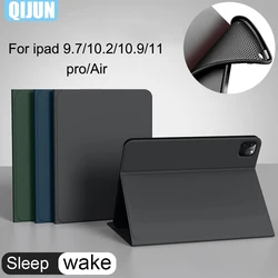 Custodia Smart Sleep wake per iPad 9.7 2017 5a generazione ipad5 tessuto delicato sulla pelle proteggi la copertura supporto regolabile A1822 A1823