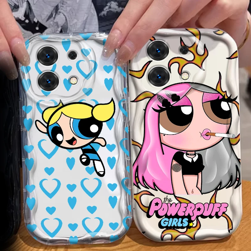 

T-The P-Powerpuffss G-Girls Cool For Xiaomi Redmi Note 13 12 12S 11S 11 10 9 8 10A 9C 9T Pro Plus 5G Wave Oil Soft Phone Case