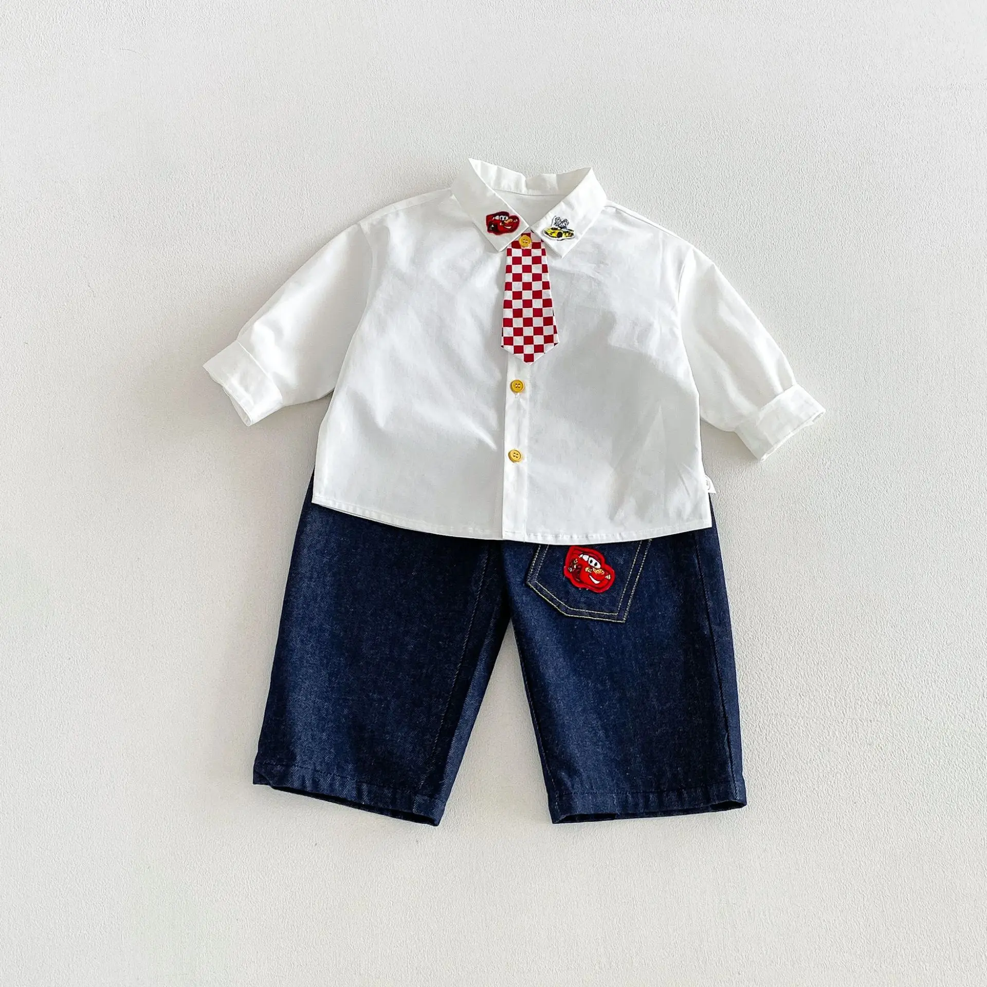 Anti Fading Soft Jeans 2026 New Autumn Children's Autumn Pants Baby Korean Version Car Printed Jeans