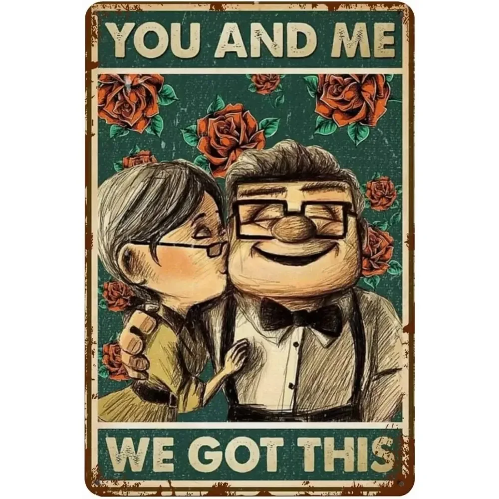 Flyposters Metal Sign Up Carl and Ellie You and Me We Got This Tin Signs New Year Easter Wall Decoration Bar Family Cafe Signs