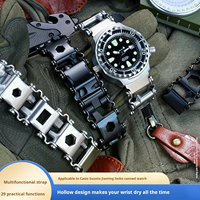Multifunction Tool Bracelet Men's Wild Outdoor Survival Equipment Stainless Steel Strap Wearable Bike Multitool Outdoor Tool