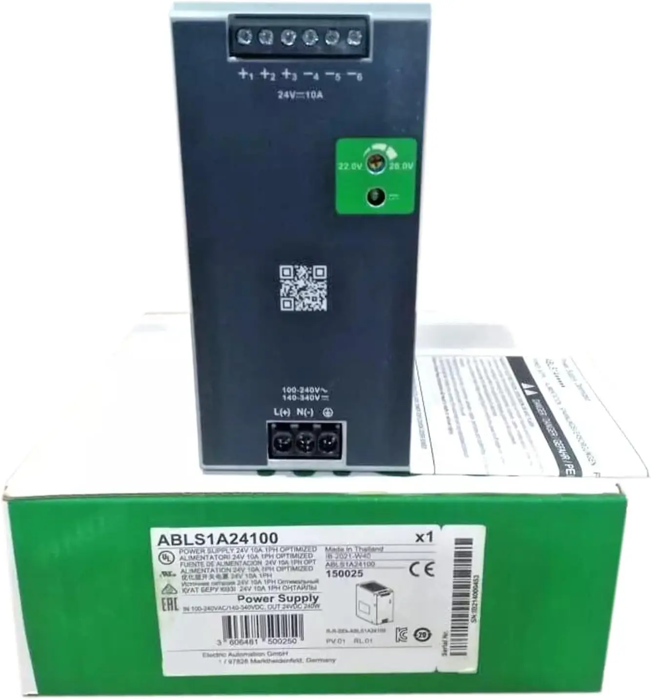 

ABLS1A24100 Regulated Power Supply, 100 to 240V AC, 24V, 10A, single phase, Optimized