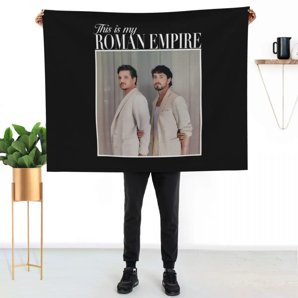 Vintage This is my roman empire Paul Mescal Pedro Pascal Gladiator 2 Retro 90s Throw Blanket Furry Tourist Sofa Thermal Blankets