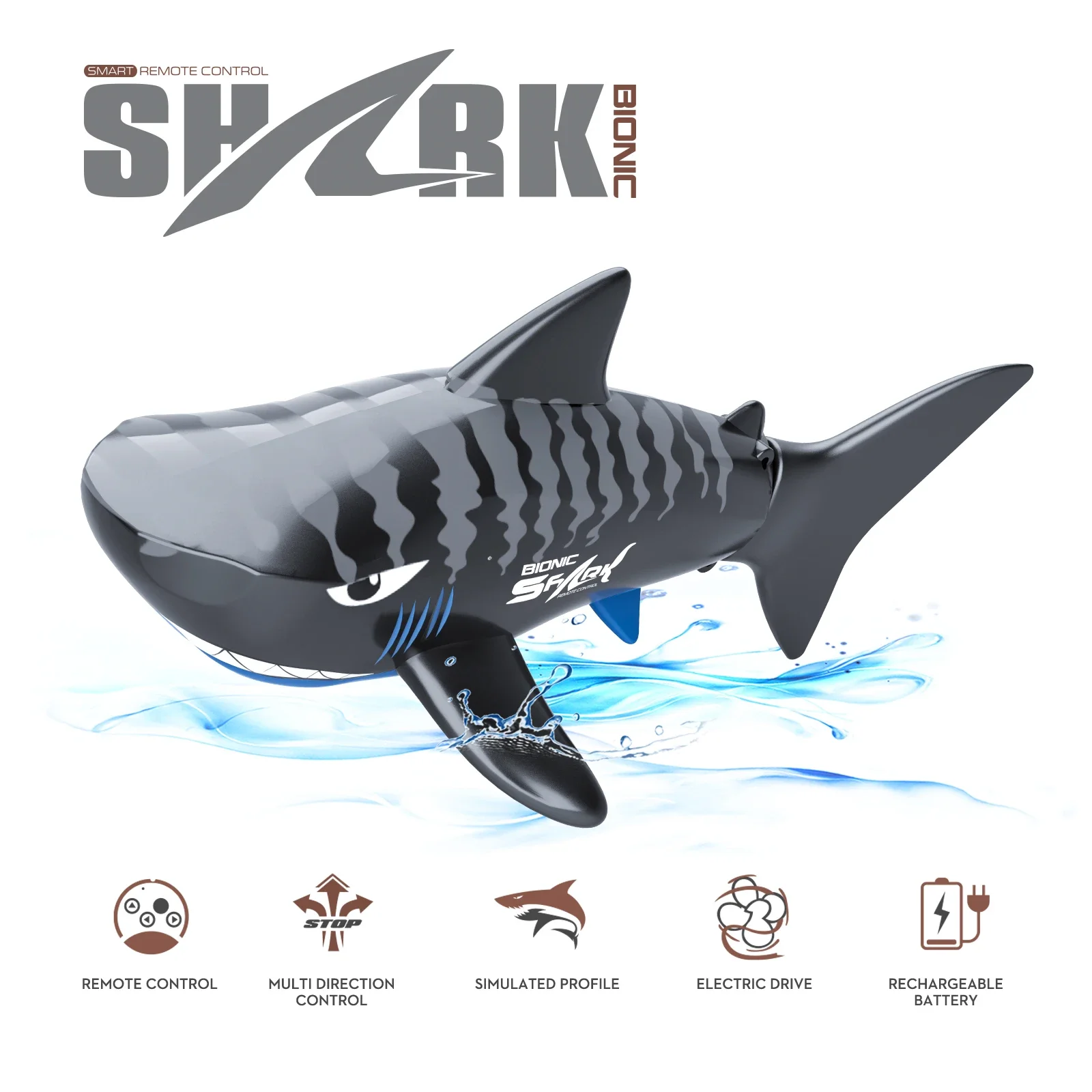 Cute LSRC B1 Mini RC Shark: Waterproof Electric Remote Control Robot - Automatic On Water Fun Toy for Kids