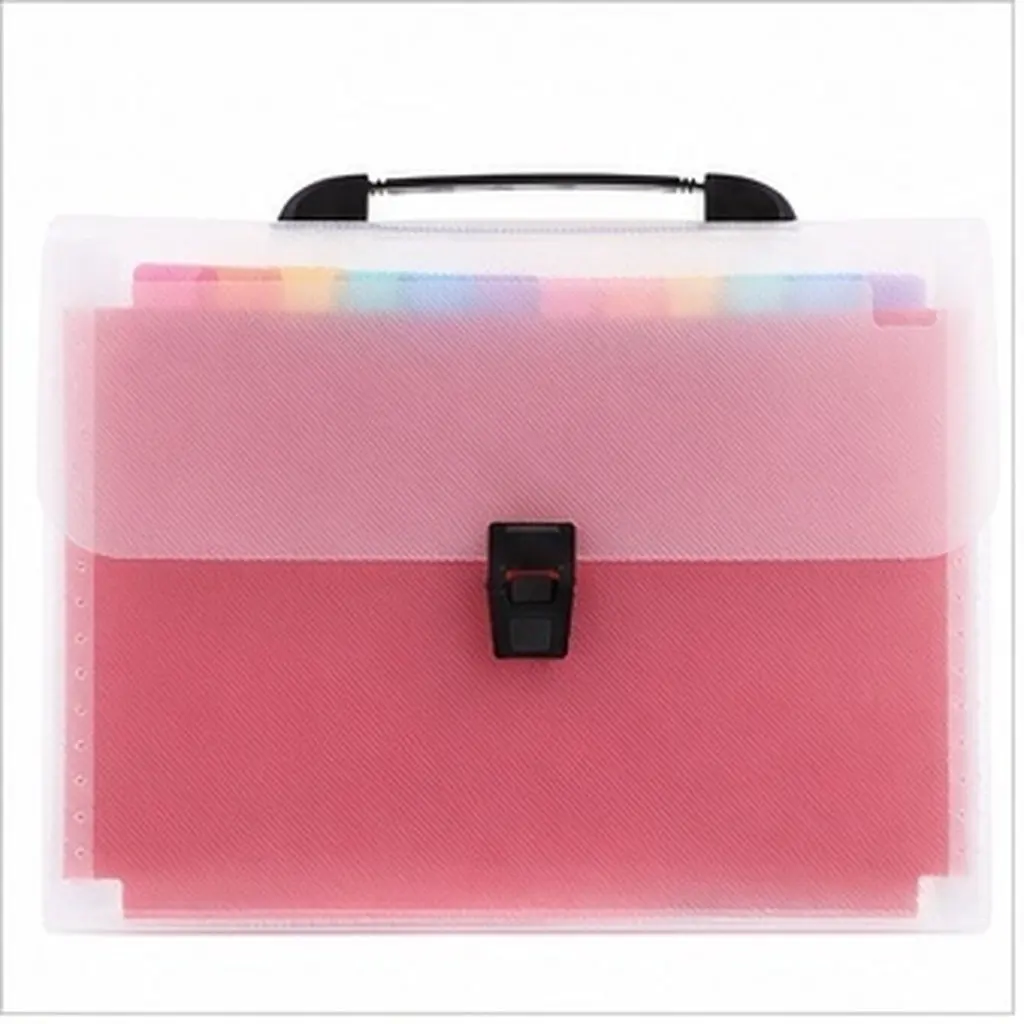 Dossier extensible multi-poches en PVC, organiseur de documents, dossier de classement portable de style accordéon pour reçus, factures, chèques, petits documents