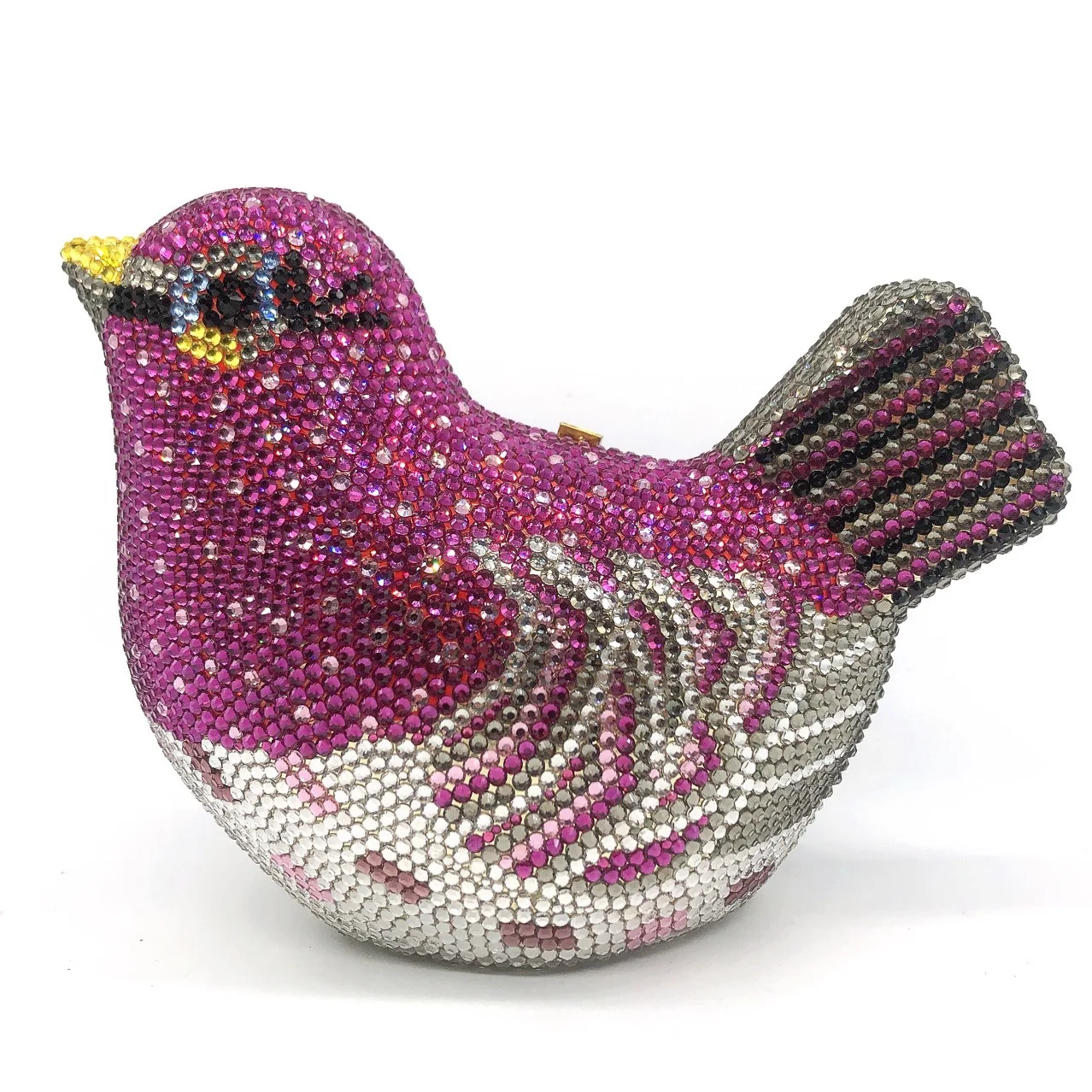 

Ladies top design Bridal wedding party women evening party diamonds cute bird full crystal clutches purses