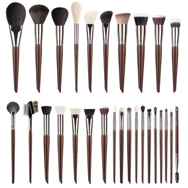 Soft Animal Hair Makeup Brush Set Complete Eyeshadow Lip Foundation Contour Smudge Brushes Professional Beauty Makeup Tools