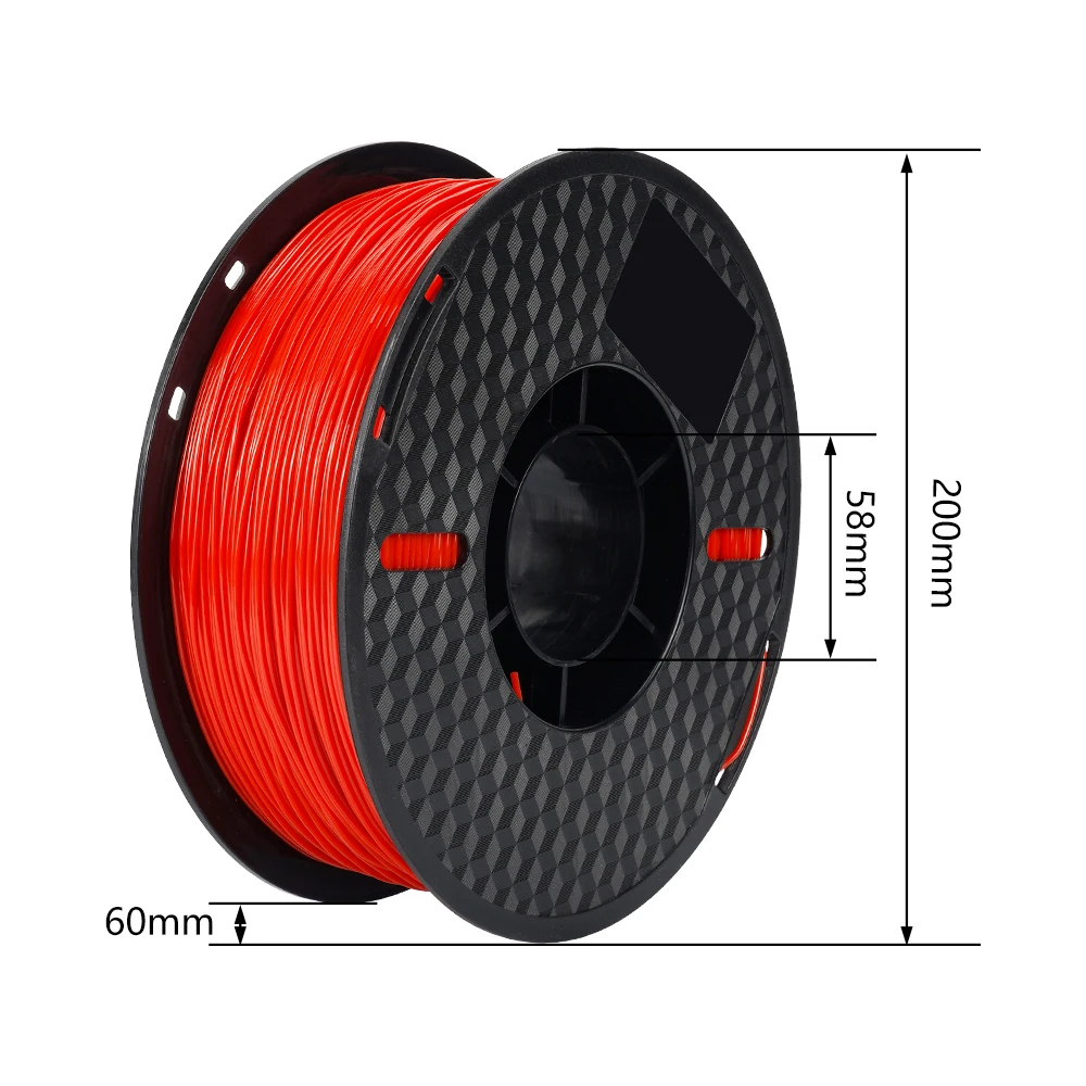 KINGROON-filamento de TPU para impresión 3D, Material de goma de impresión de plástico Flexible, no tóxico, 95A, 1,75mm, 1KG, el más nuevo