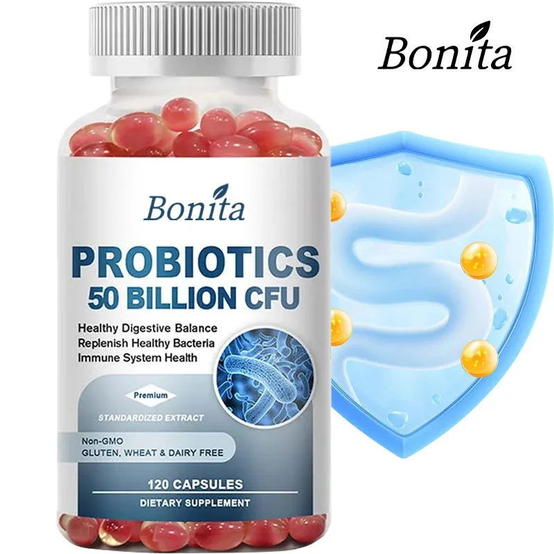 

50 Billion Probiotic Capsules - Containing Prebiotics, Lactobacillus Acidophilus - Digestion, Immune Support